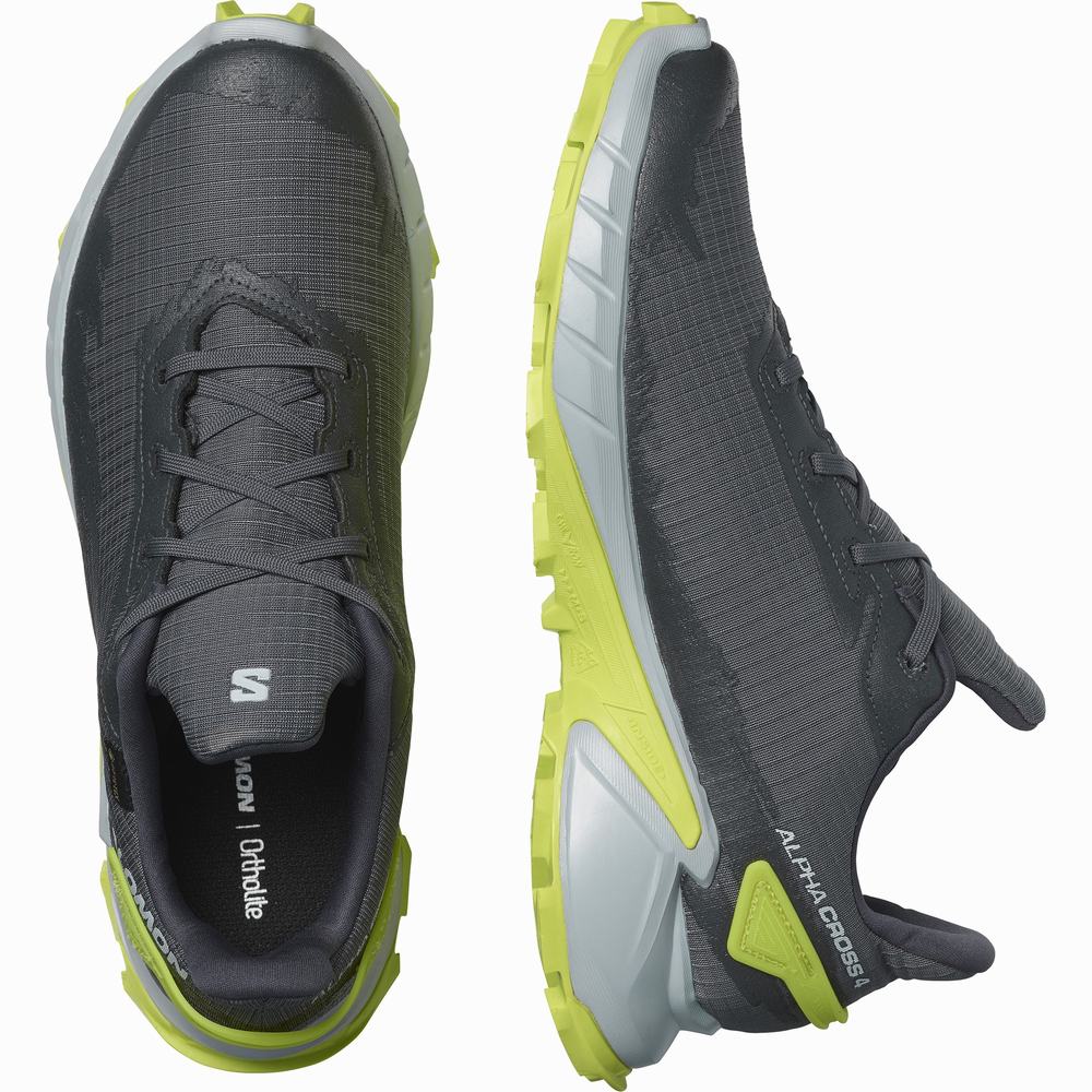 Salomon Alphacross 4 Gore-tex Patika Koşu Ayakkabısı Erkek Yeşil | Türkiye-5962374