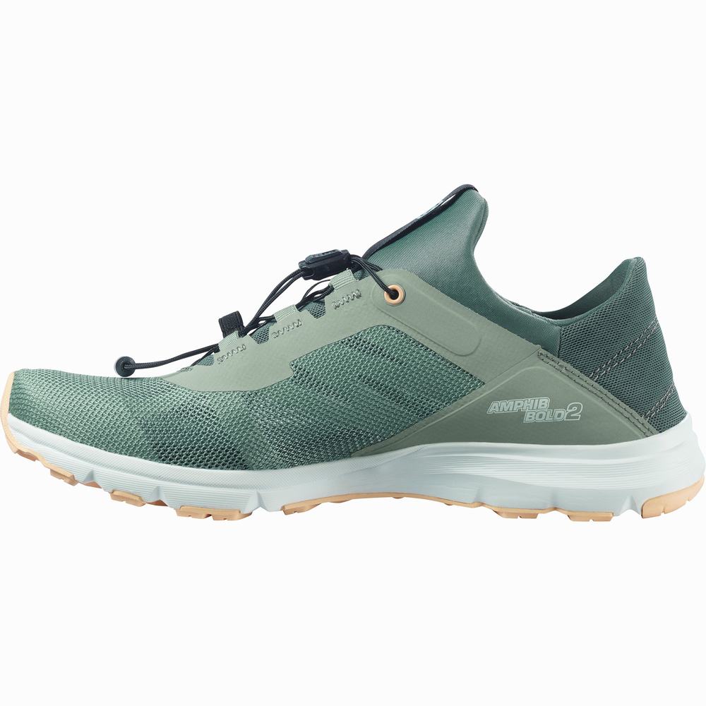 Salomon Amphib Bold 2 Yürüyüş Ayakkabısı Kadın Green/Cream | Türkiye-0157236