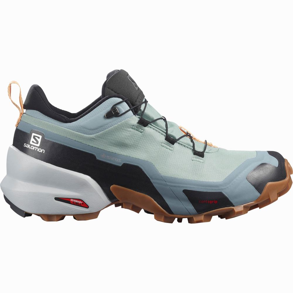 Salomon Cross Hike Gore-tex Yürüyüş Ayakkabısı Kadın Turquoise/Black | Türkiye-4869130