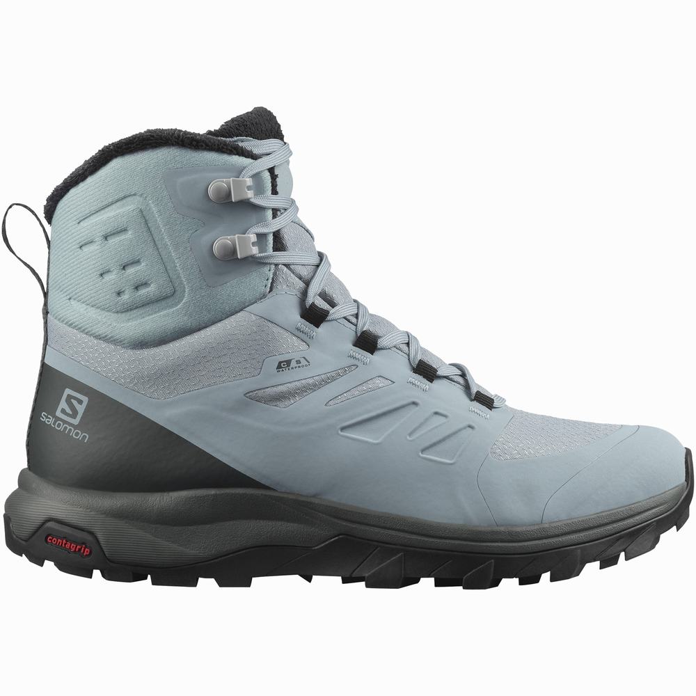 Salomon Outblast Thinsulate™ Climasalomon™ Su Geçirmez Kışlık Botlar Kadın Blue/Black | Türkiye-9538746