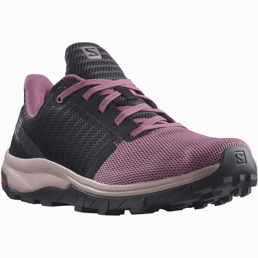 Salomon Outbound Prism Gore-tex Yürüyüş Ayakkabısı Kadın Purple/Black | Türkiye-3914280