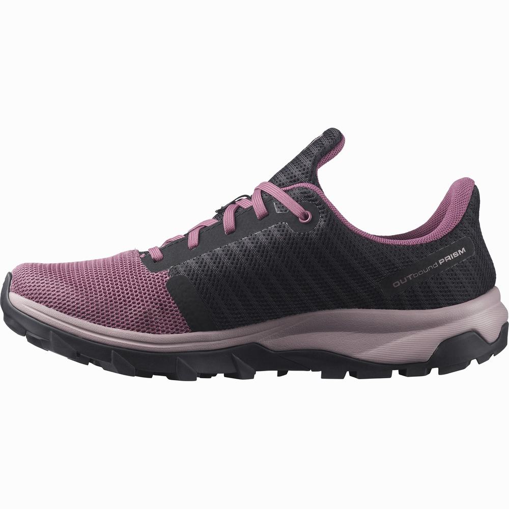 Salomon Outbound Prism Gore-tex Yürüyüş Ayakkabısı Kadın Purple/Black | Türkiye-3914280