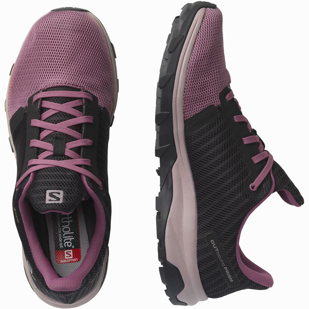 Salomon Outbound Prism Gore-tex Yürüyüş Ayakkabısı Kadın Purple/Black | Türkiye-3914280