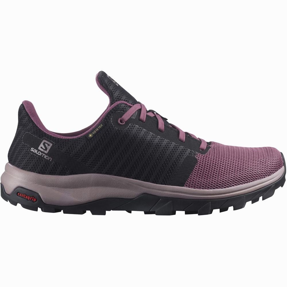 Salomon Outbound Prism Gore-tex Yürüyüş Ayakkabısı Kadın Purple/Black | Türkiye-3914280