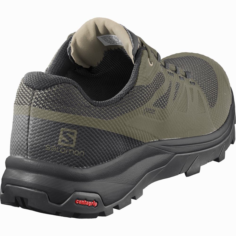 Salomon Outline Gore-tex Yürüyüş Ayakkabısı Erkek Olive/Black | Türkiye-0325461