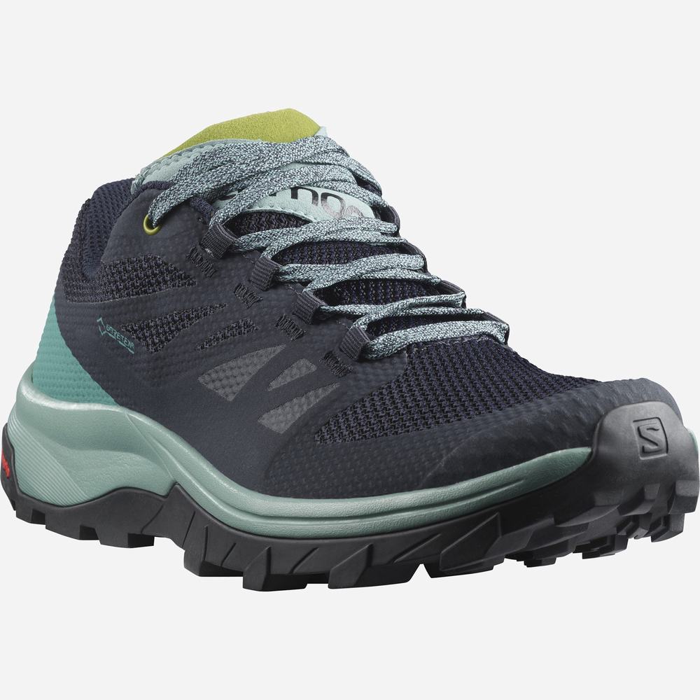 Salomon Outline Gore-tex Yürüyüş Ayakkabısı Kadın Navy/Camo | Türkiye-4083196