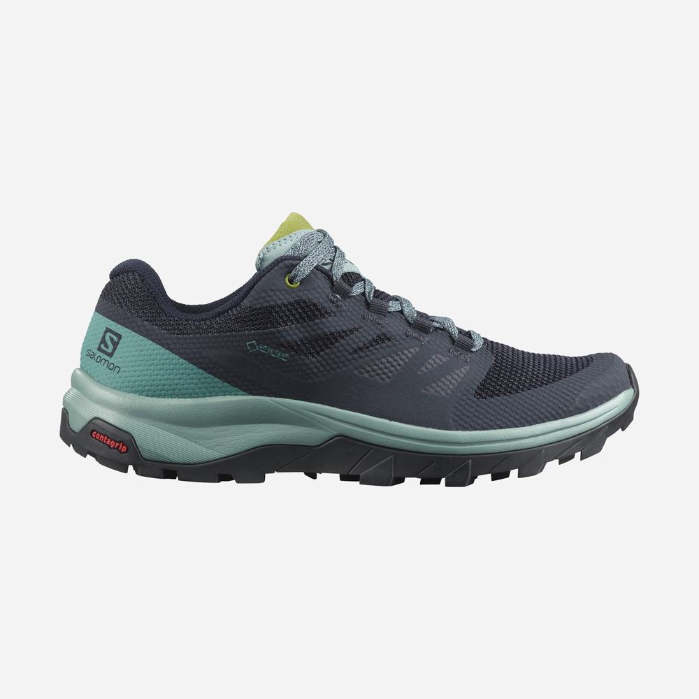 Salomon Outline Gore-tex Yürüyüş Ayakkabısı Kadın Navy/Camo | Türkiye-4083196