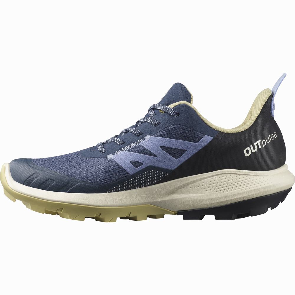 Salomon Outpulse Gore-tex Yürüyüş Ayakkabısı Kadın Indigo/Green | Türkiye-7891405