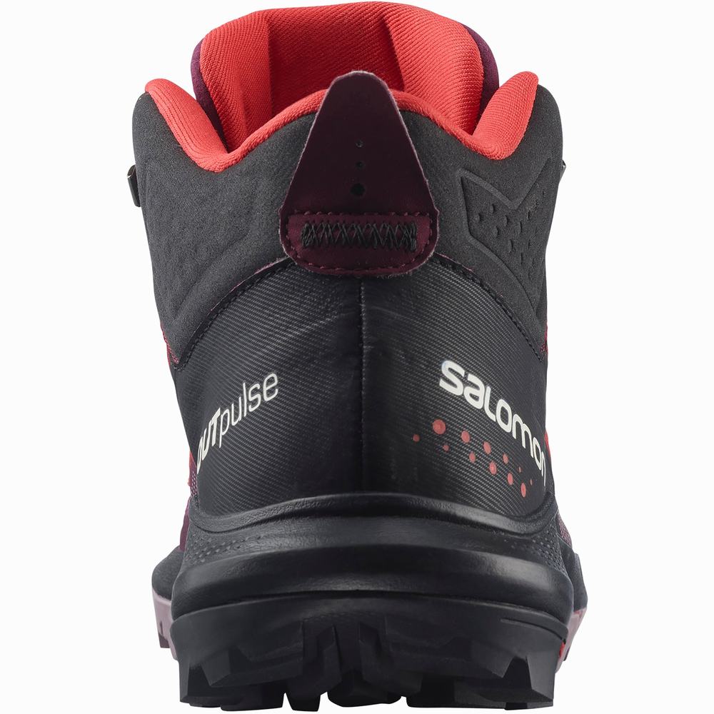 Salomon Outpulse Mid Cut Gore-tex Yürüyüş Botu Kadın Purple/Red | Türkiye-3750496