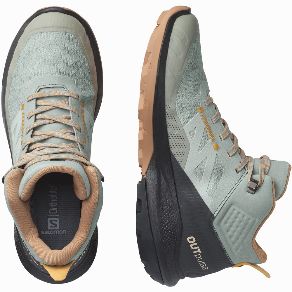 Salomon Outpulse Mid Cut Gore-tex Yürüyüş Botu Kadın Turkuaz | Türkiye-7389460