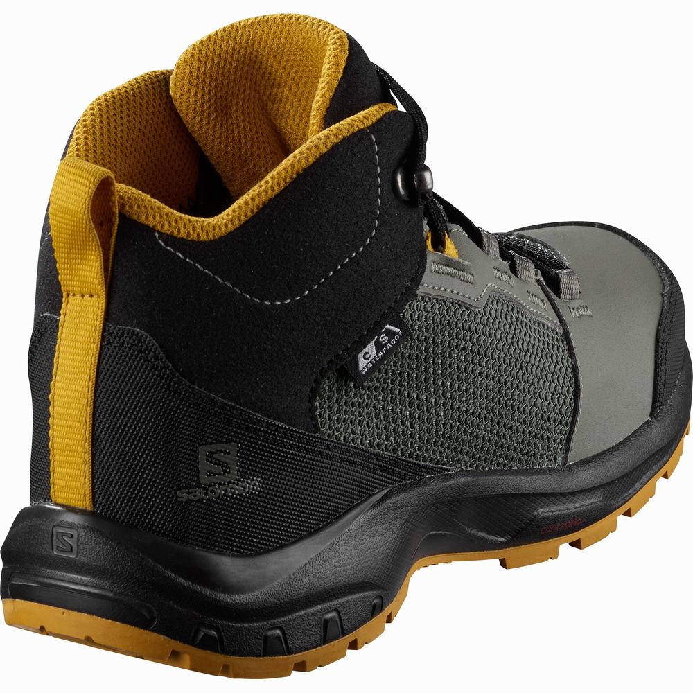 Salomon Outward Climasalomon™ Su Geçirmez Yürüyüş Ayakkabısı Çocuk Grey/Black | Türkiye-6470938