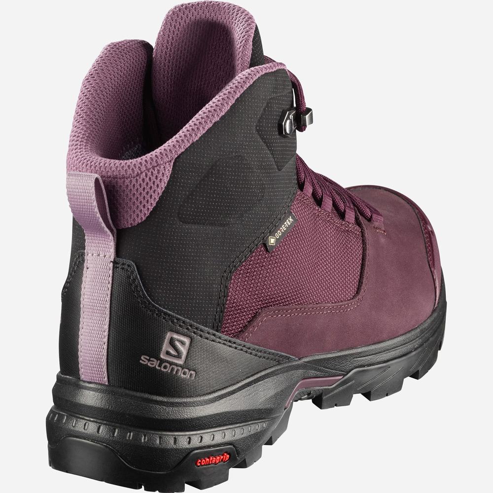 Salomon Outward Gore-tex Yürüyüş Ayakkabısı Kadın Burgundy/Black | Türkiye-5290468