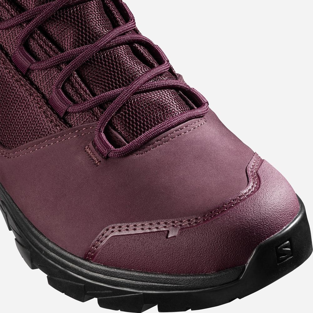 Salomon Outward Gore-tex Yürüyüş Ayakkabısı Kadın Burgundy/Black | Türkiye-5290468