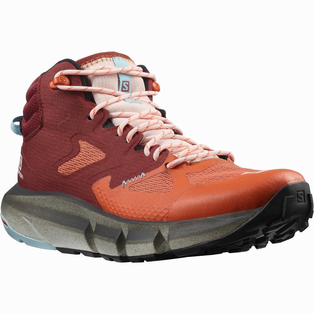 Salomon Predict Hike Mid Cut Gore-tex Yürüyüş Botu Kadın Orange/Brown/Blue | Türkiye-9824537