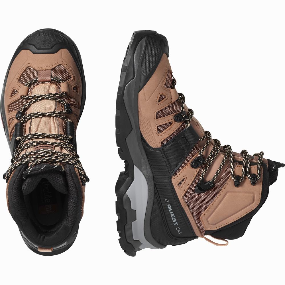 Salomon Quest 4 Gore-tex Yürüyüş Botu Kadın Brown/Black/Cream | Türkiye-6182370