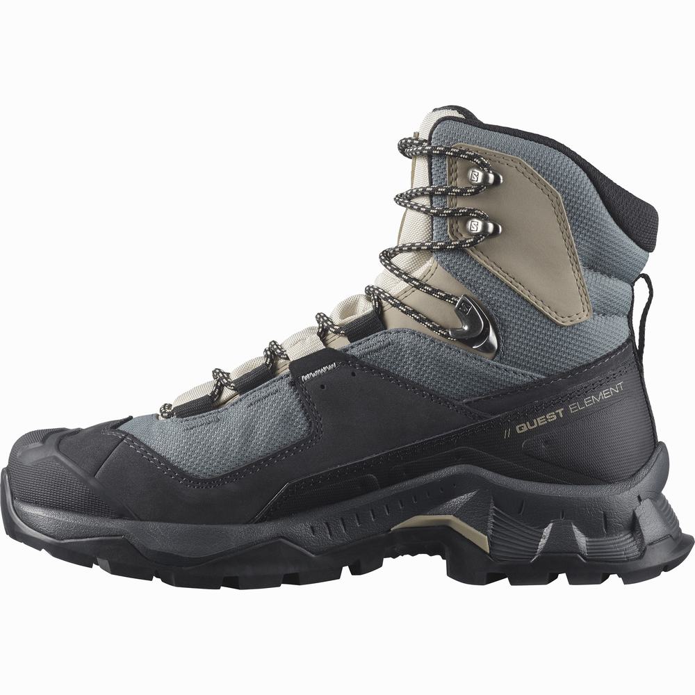 Salomon Quest Element Gore-tex Yürüyüş Botu Kadın Khaki/Black | Türkiye-2893615