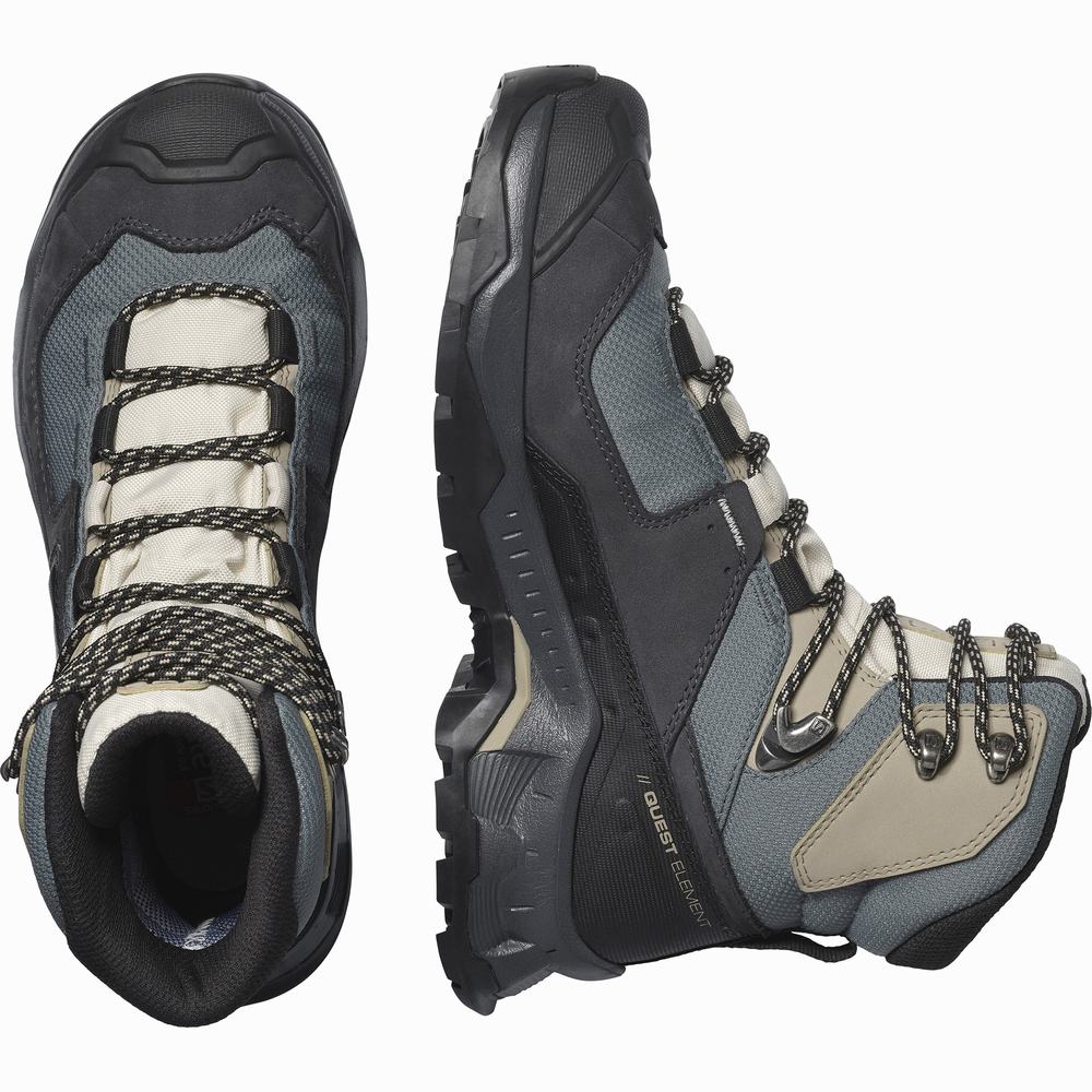 Salomon Quest Element Gore-tex Yürüyüş Botu Kadın Khaki/Black | Türkiye-2893615