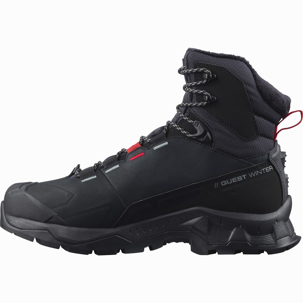 Salomon Quest Kışlık Thinsulate™ Climasalomon™ Su Geçirmez Kışlık Botlar Kadın Siyah | Türkiye-8437092