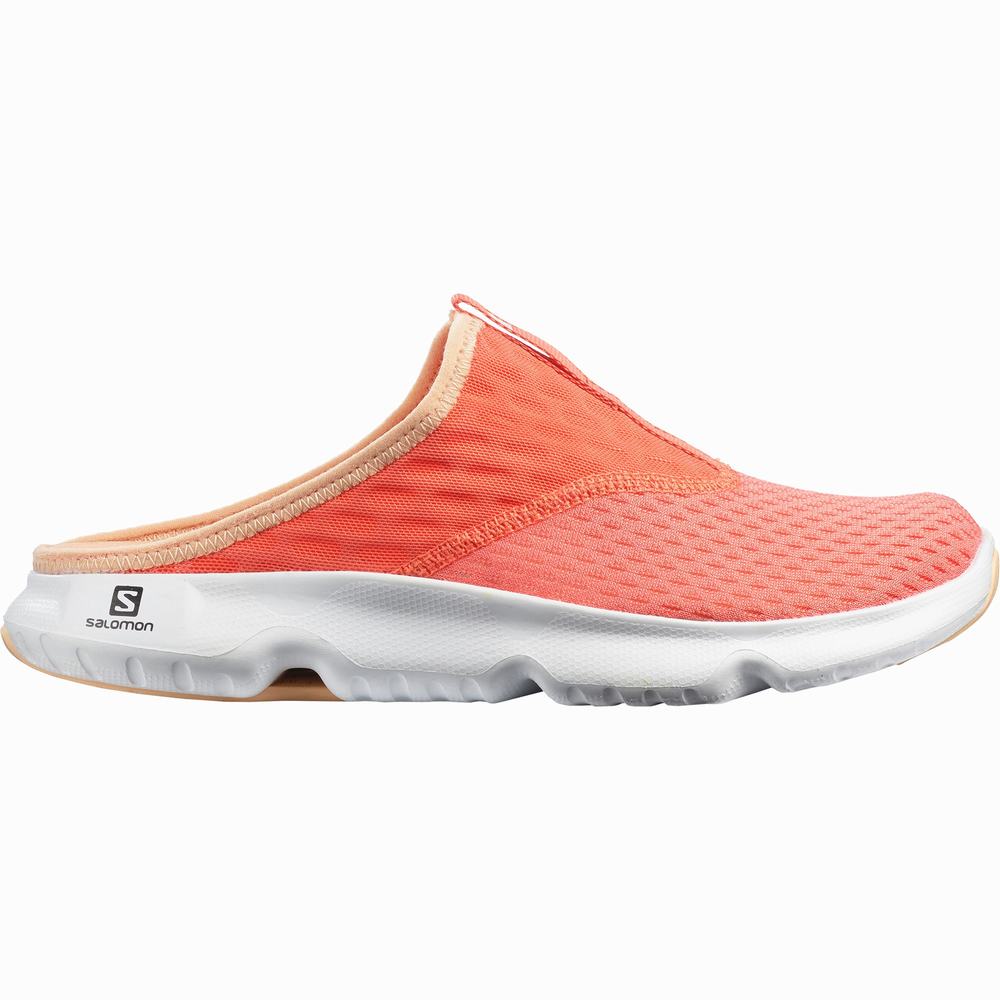 Salomon Reelax Terlik 5.0 Kurtarma Ayakkabıları Kadın Coral/White/Cream | Türkiye-7621953