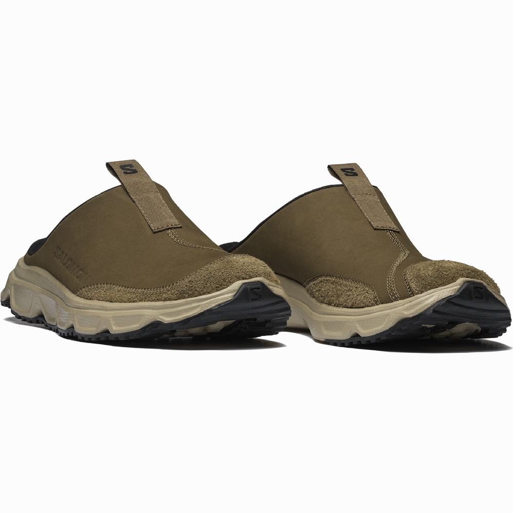 Salomon Rx Terlik Deri Advanced Spor Ayakkabı Erkek Olive/Black | Türkiye-4712089