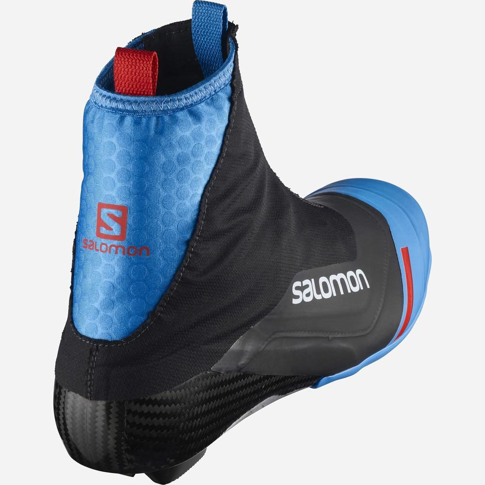 Salomon S/Lab Carbon Klasik El Kayak Botu Kadın Black/Blue | Türkiye-1659240