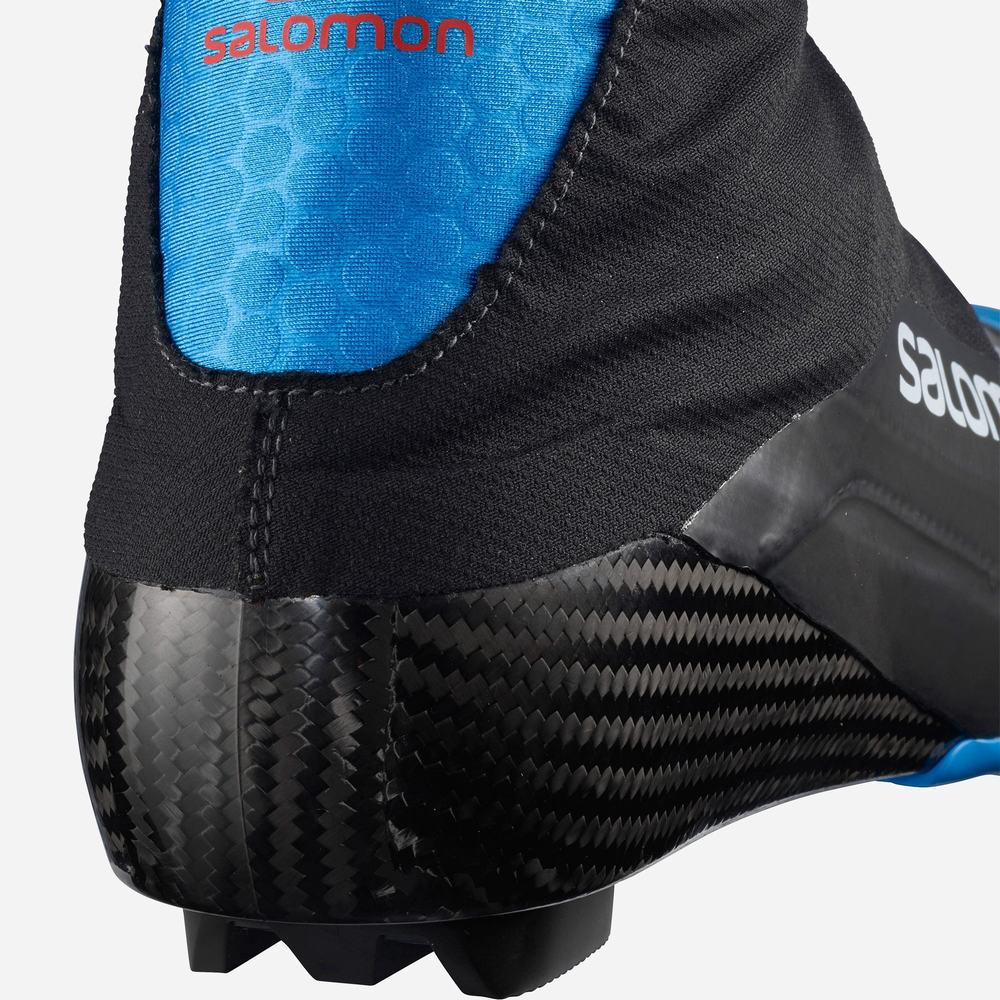 Salomon S/Lab Carbon Klasik El Kayak Botu Kadın Black/Blue | Türkiye-1659240