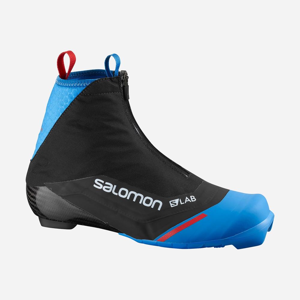 Salomon S/Lab Carbon Klasik El Kayak Botu Kadın Black/Blue | Türkiye-1659240