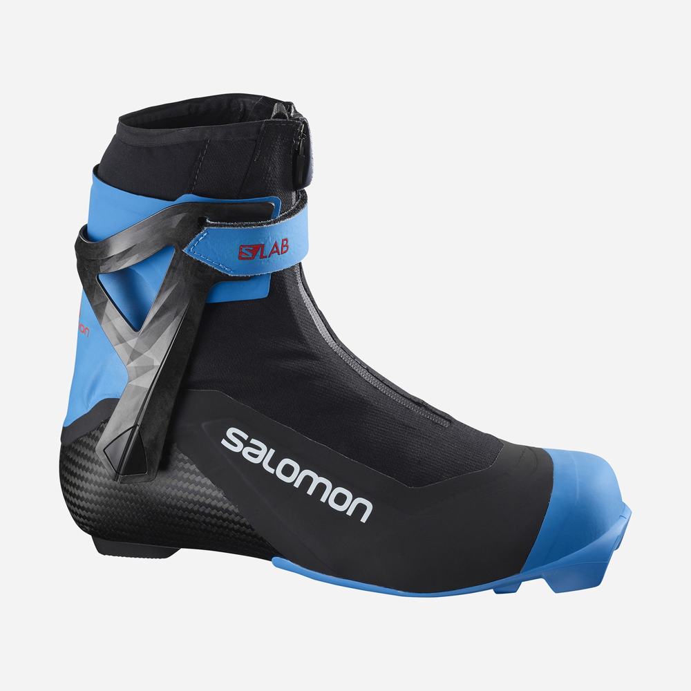 Salomon S/Lab Carbon Skate El Kayak Botu Kadın Black/Blue | Türkiye-2867159