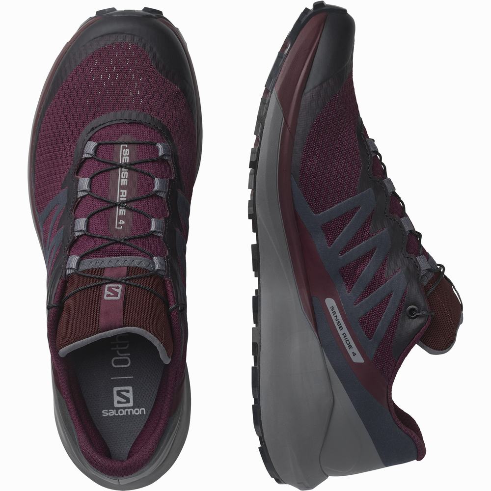 Salomon Sense Ride 4 Patika Koşu Ayakkabısı Kadın Burgundy/Black | Türkiye-4906581