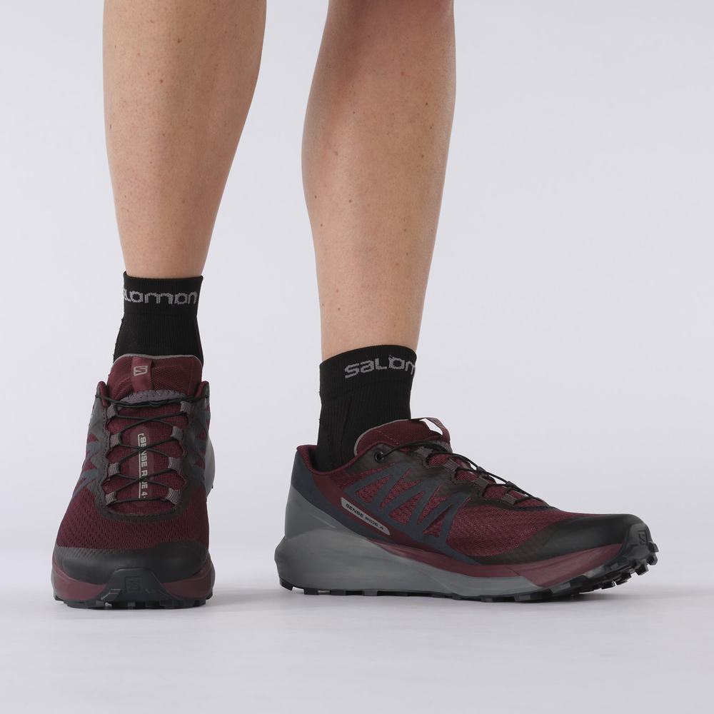 Salomon Sense Ride 4 Patika Koşu Ayakkabısı Kadın Burgundy/Black | Türkiye-4906581