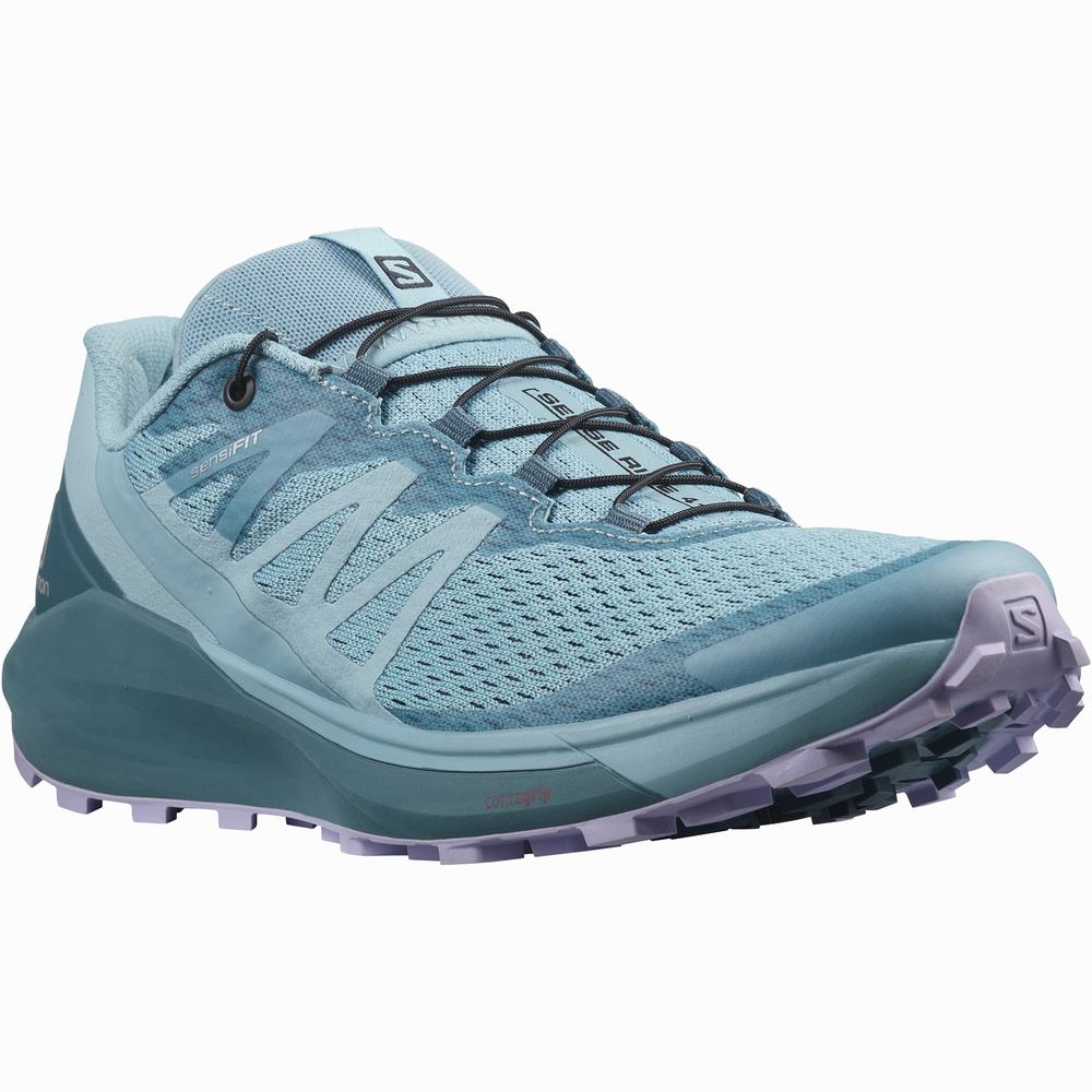 Salomon Sense Ride 4 Patika Koşu Ayakkabısı Kadın Blue/Lavender | Türkiye-7862415