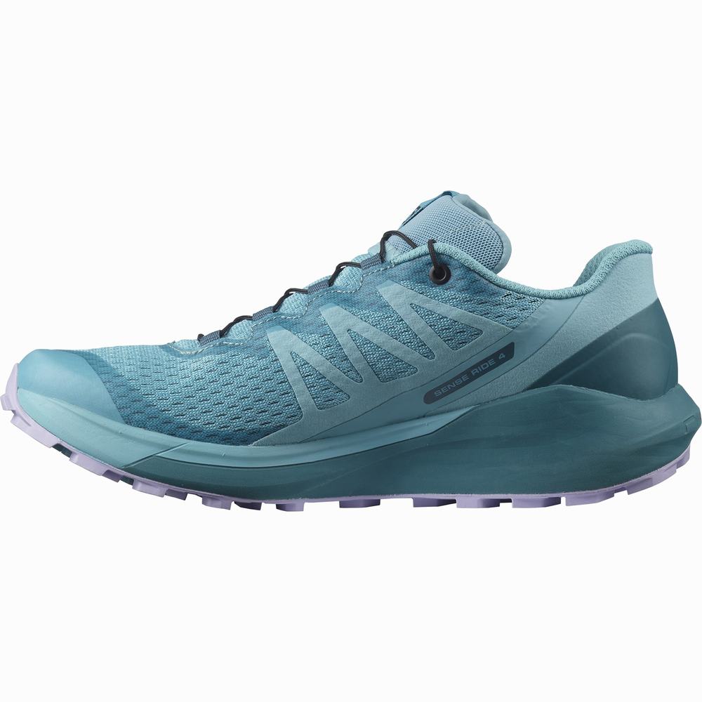 Salomon Sense Ride 4 Patika Koşu Ayakkabısı Kadın Blue/Lavender | Türkiye-7862415