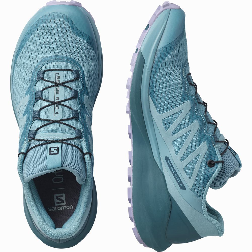 Salomon Sense Ride 4 Patika Koşu Ayakkabısı Kadın Blue/Lavender | Türkiye-7862415