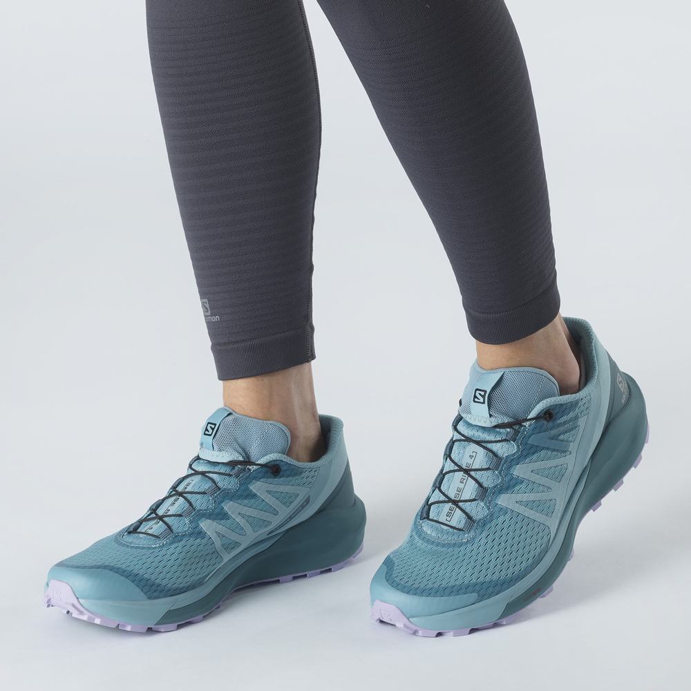 Salomon Sense Ride 4 Patika Koşu Ayakkabısı Kadın Blue/Lavender | Türkiye-7862415