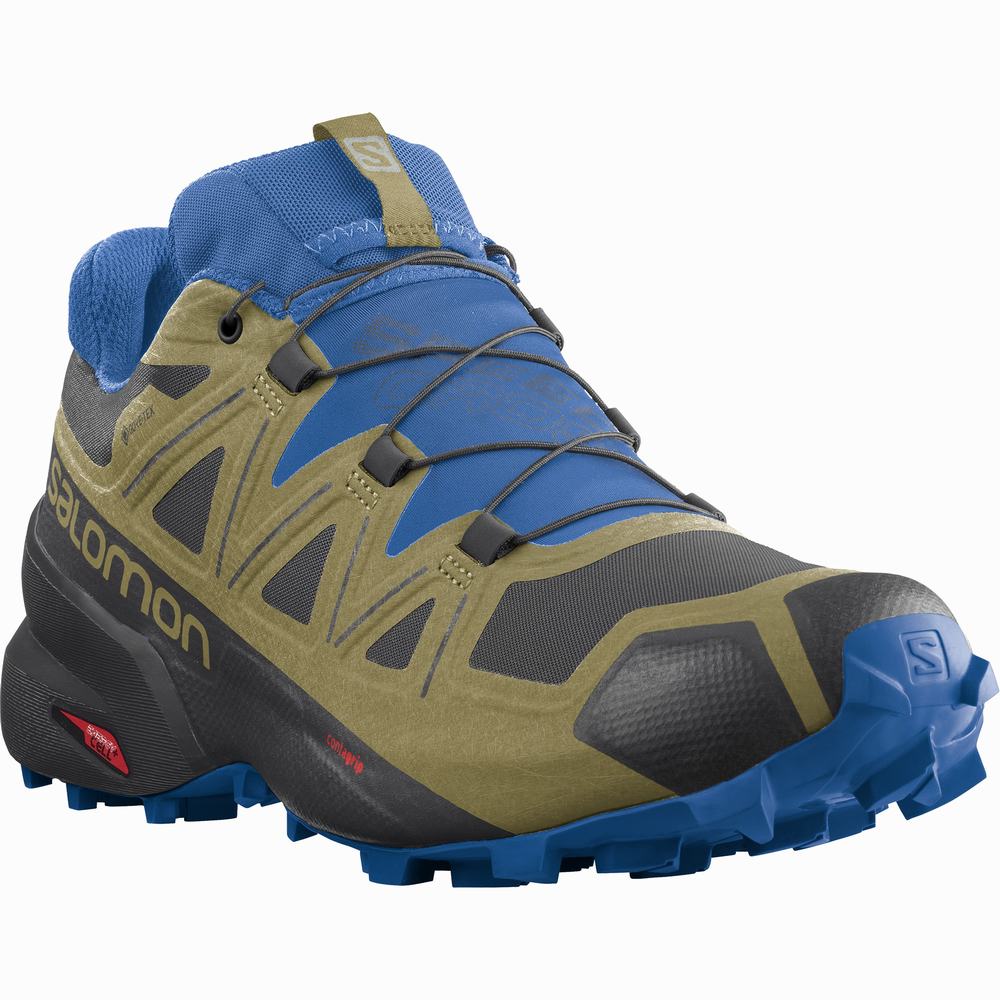 Salomon Speedcross 5 Gore-tex Patika Koşu Ayakkabısı Erkek Black/Green | Türkiye-1457968