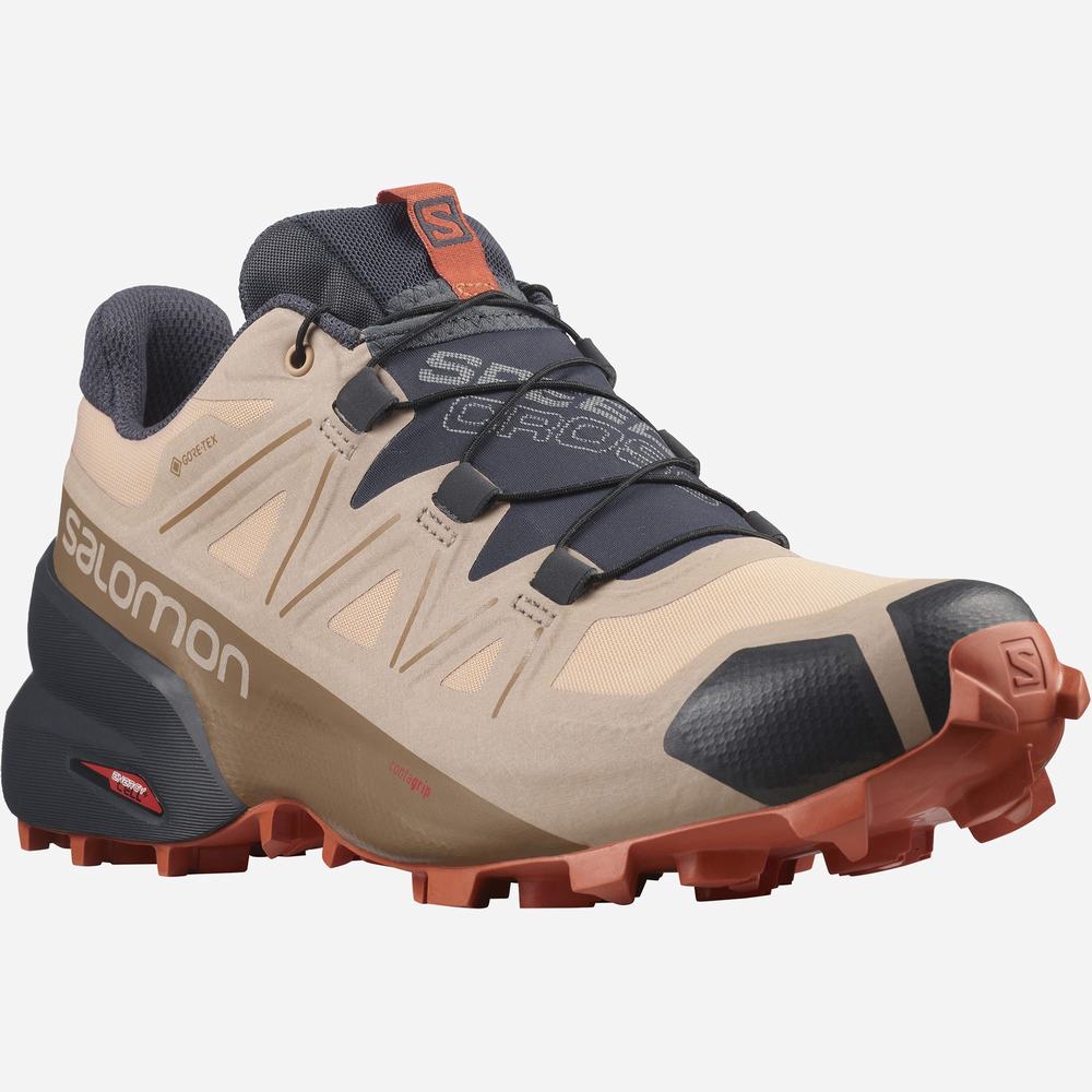 Salomon Speedcross 5 Gore-tex Patika Koşu Ayakkabısı Kadın Brown/navy | Türkiye-9105342