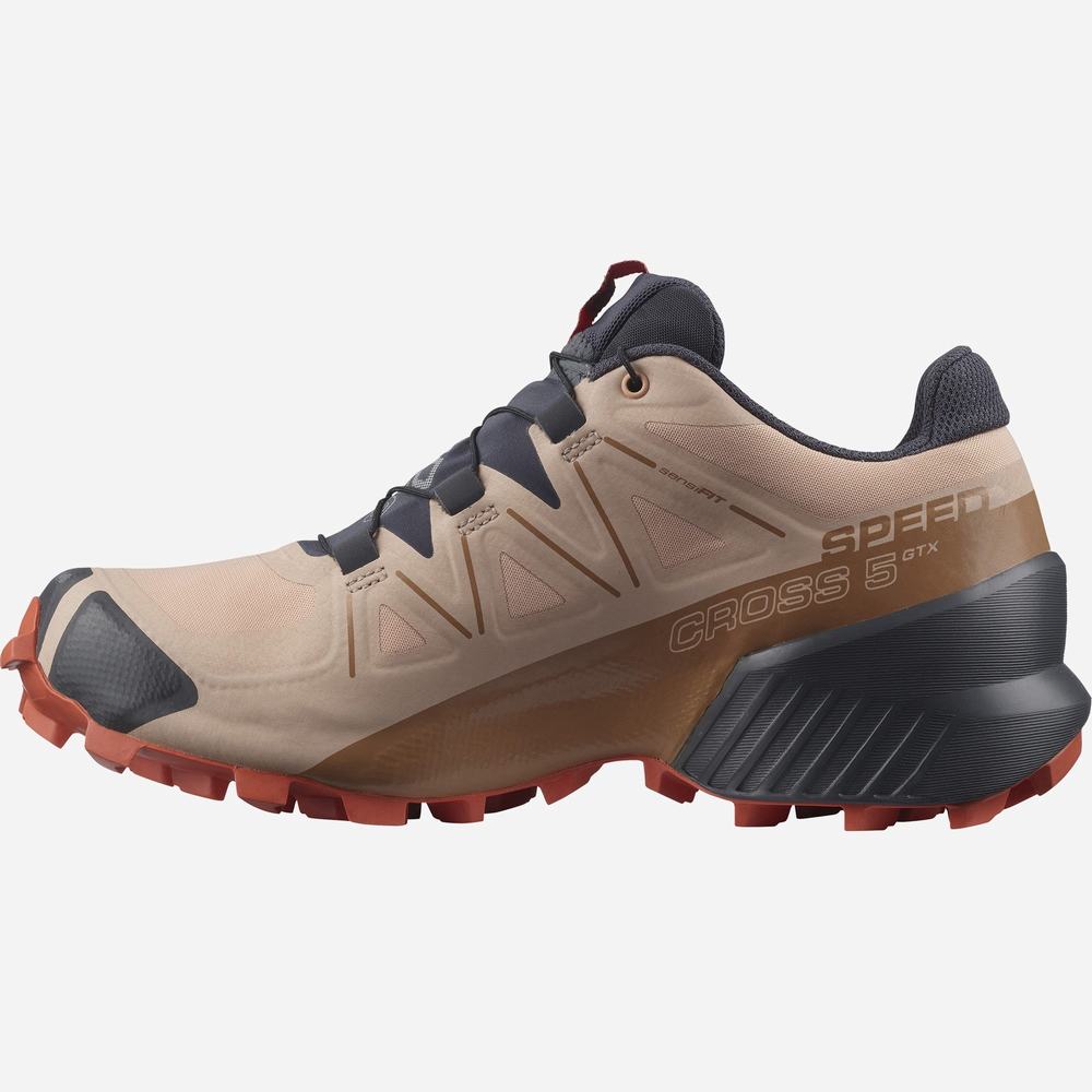 Salomon Speedcross 5 Gore-tex Patika Koşu Ayakkabısı Kadın Brown/navy | Türkiye-9105342