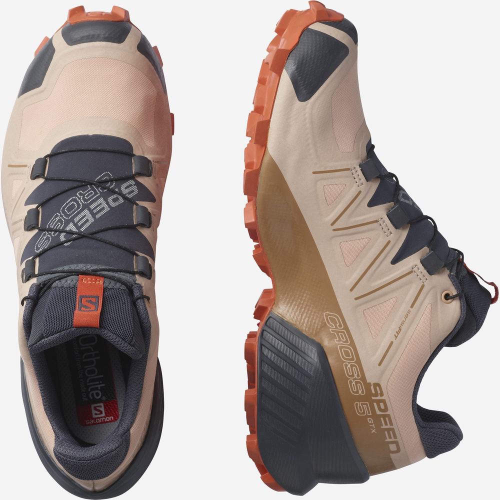 Salomon Speedcross 5 Gore-tex Patika Koşu Ayakkabısı Kadın Brown/navy | Türkiye-9105342