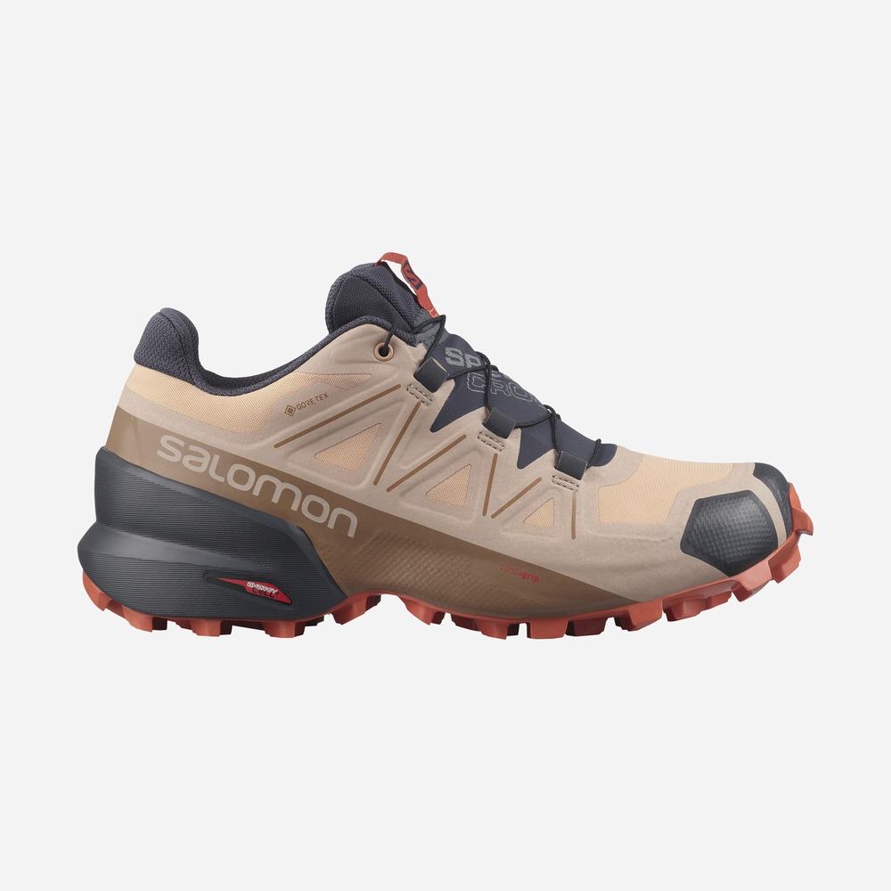 Salomon Speedcross 5 Gore-tex Patika Koşu Ayakkabısı Kadın Brown/navy | Türkiye-9105342