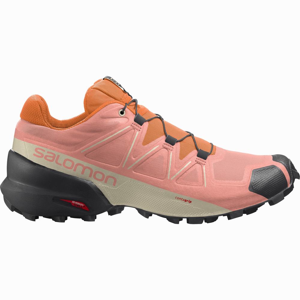 Salomon Speedcross 5 Patika Koşu Ayakkabısı Kadın Black/Orange | Türkiye-3720489