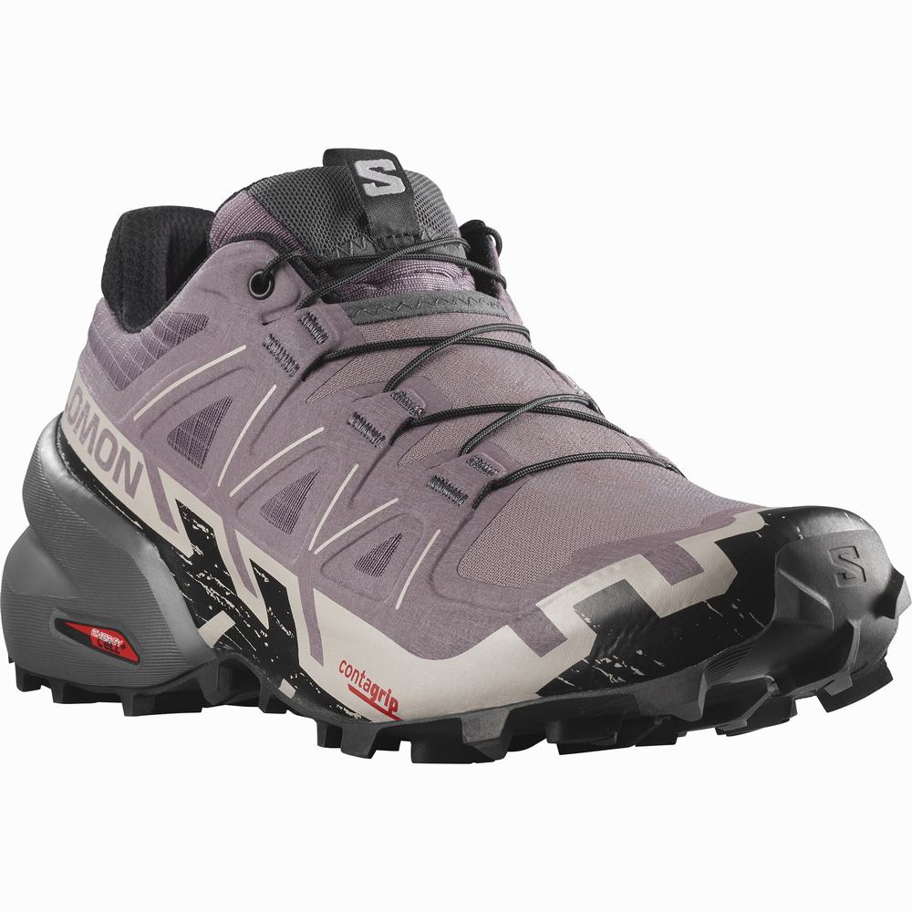 Salomon Speedcross 6 Geniş Patika Koşu Ayakkabısı Kadın Pembe | Türkiye-3621798