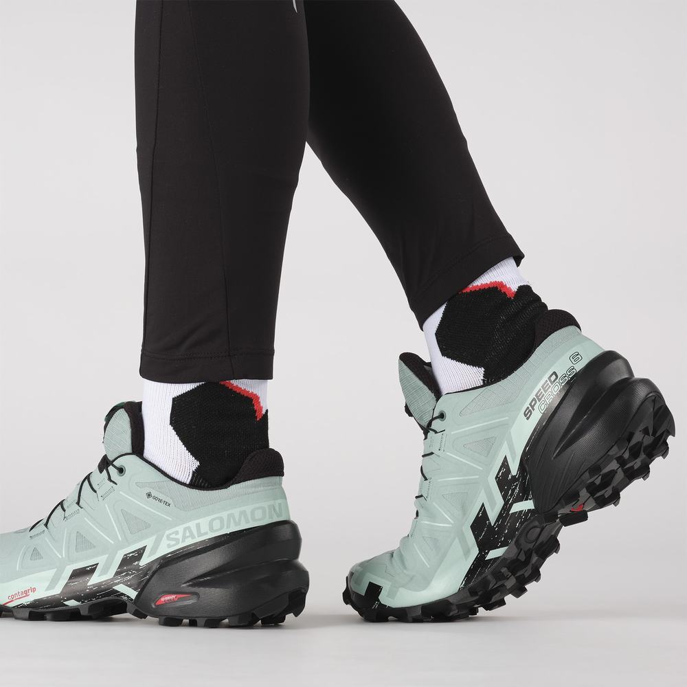 Salomon Speedcross 6 Gore-tex Patika Koşu Ayakkabısı Kadın Turquoise/Black | Türkiye-4986021