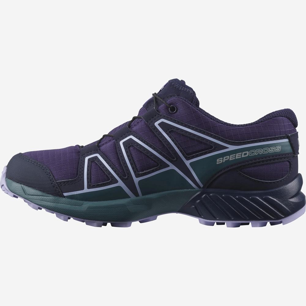 Salomon Speedcross Climasalomon™ Su Geçirmez Yürüyüş Ayakkabısı Çocuk Purple/Blue/Lavender | Türkiye-0673982