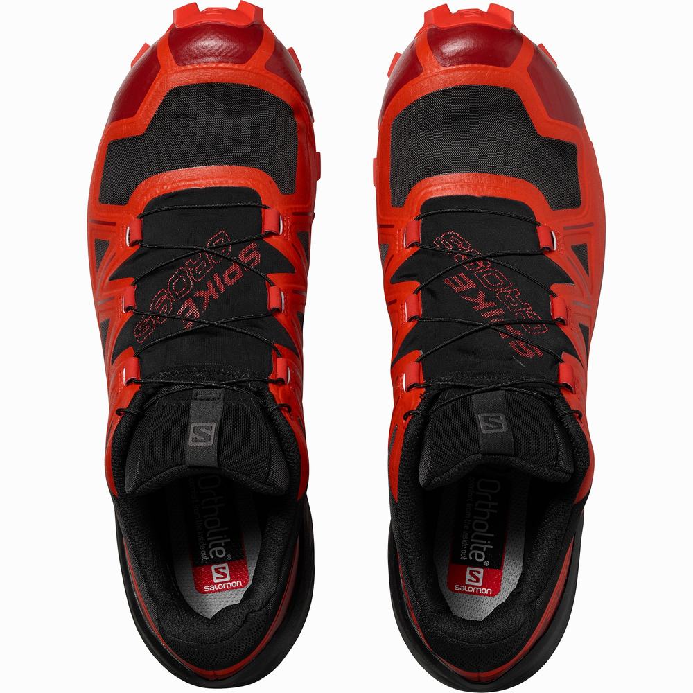 Salomon Spikecross 5 Gore-tex Patika Koşu Ayakkabısı Kadın Black/Red | Türkiye-3742610