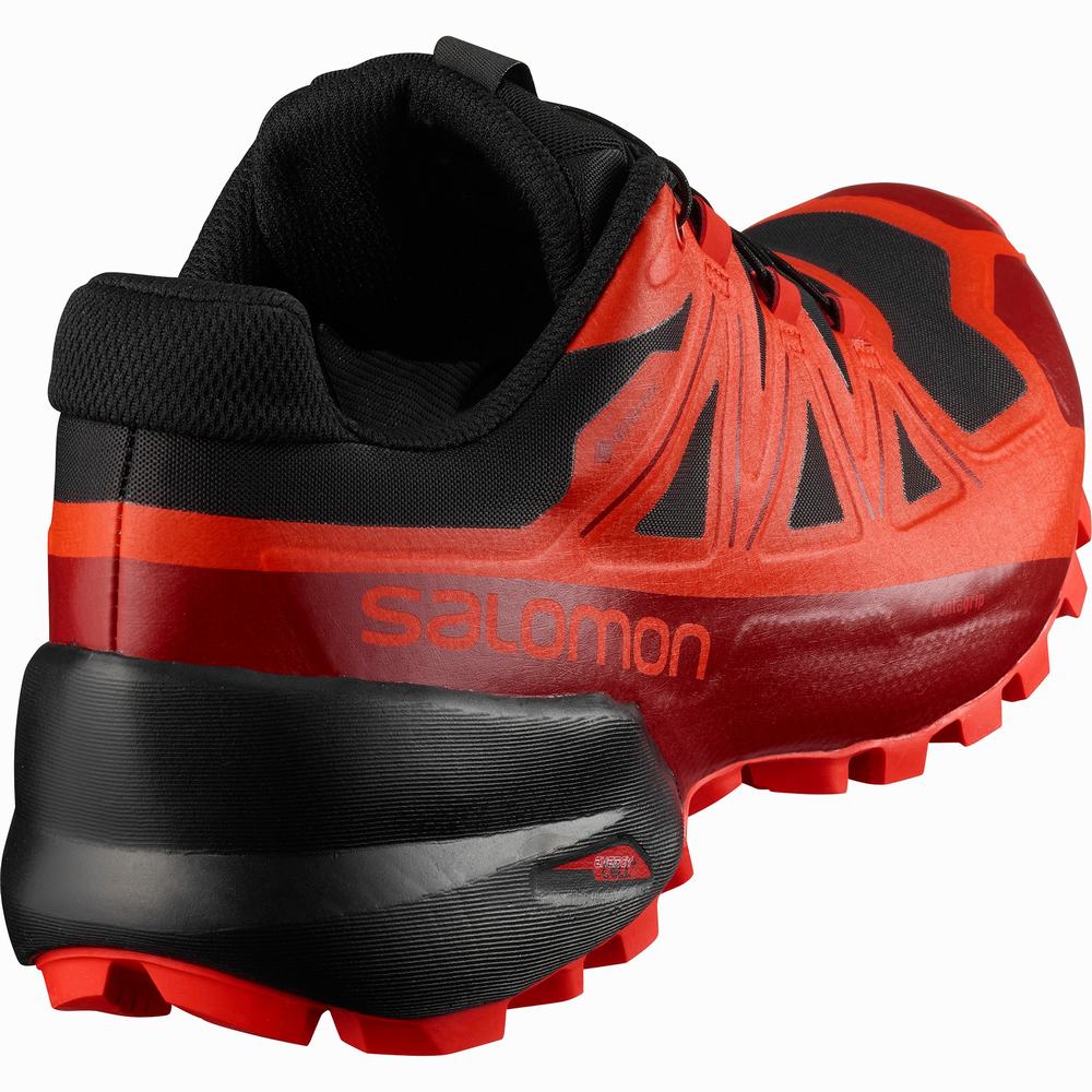 Salomon Spikecross 5 Gore-tex Patika Koşu Ayakkabısı Kadın Black/Red | Türkiye-3742610