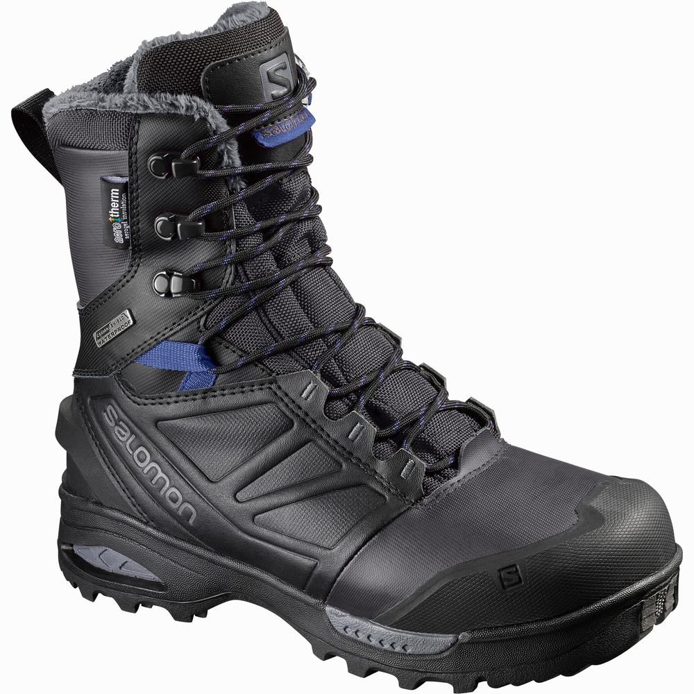 Salomon Toundra Pro Climasalomon™ Su Geçirmez Kışlık Botlar Kadın Black/Blue | Türkiye-0739524