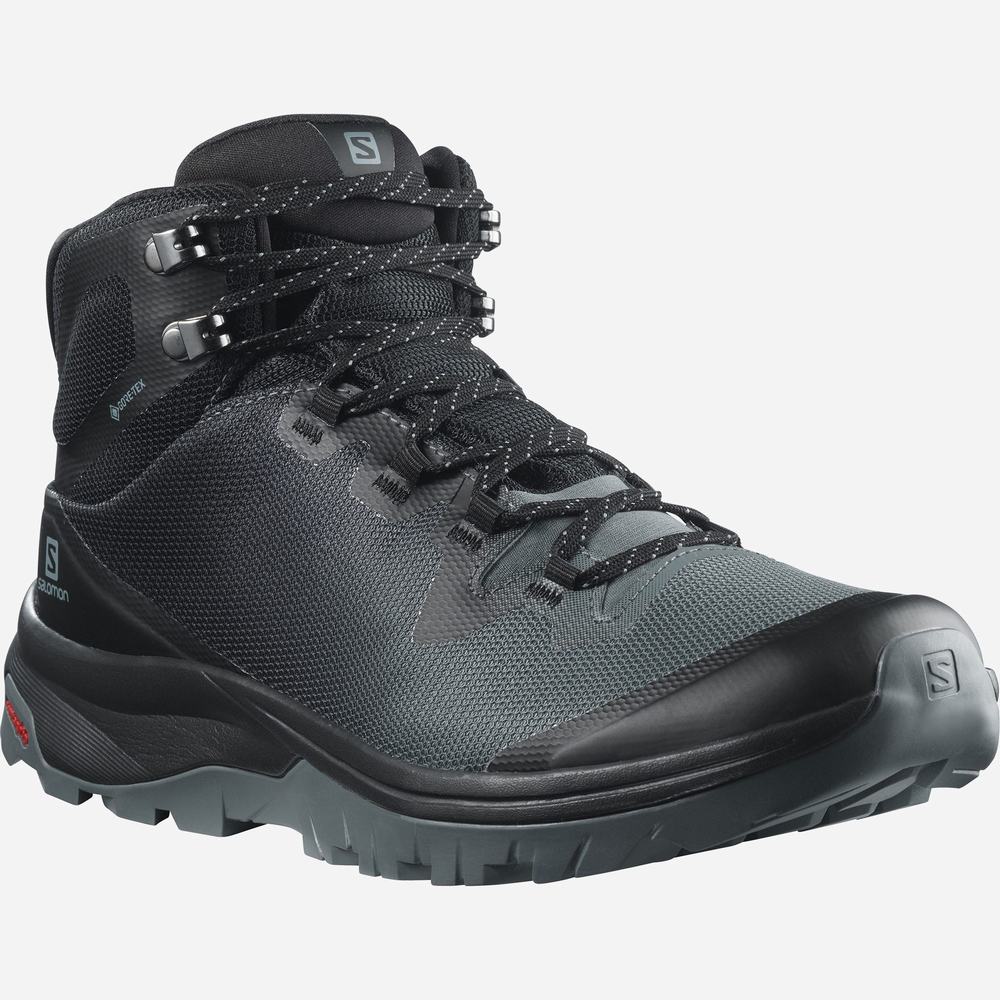 Salomon Vaya Mid Cut Gore-tex Yürüyüş Botu Kadın Siyah | Türkiye-1249586