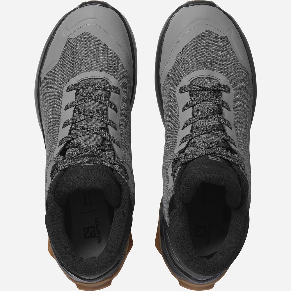 Salomon X Reveal Chukka Climasalomon™ Su Geçirmez Kışlık Botlar Erkek Grey/Black | Türkiye-3764280