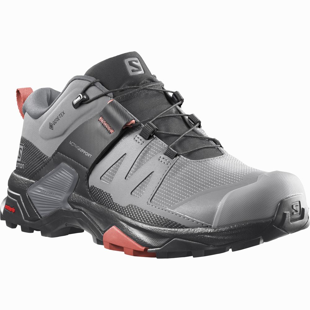 Salomon X Ultra 4 Gore-tex Yürüyüş Ayakkabısı Kadın Grey/Black | Türkiye-2471568