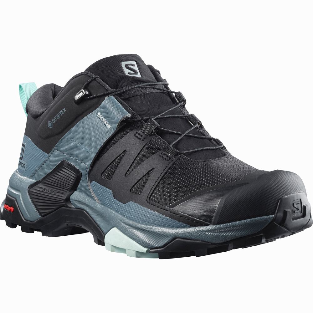 Salomon X Ultra 4 Gore-tex Yürüyüş Ayakkabısı Kadın Black/Blue | Türkiye-2851609